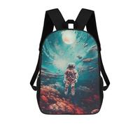 sinyumoney Astronaut Planets School Bag, Kids Backpack for Boys And Teenager, Gifts 3D Printing Daypacks Schoolbag Backpack Bookbag 17inch