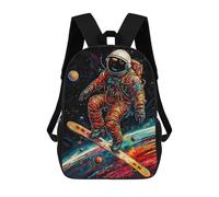 sinyumoney Astronaut Playing Skt Backpack School Bag Water Resistant Computer Rucksack for Campus Outdoor Travel Sports 17inch