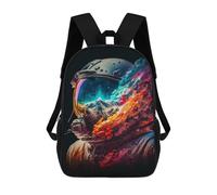 sinyumoney Astronaut Portrait 02 Backpacks Kids School Backpack School Bag 3D Printed Fashion School Bags for Boys Elementary And Middle School Students 17inch