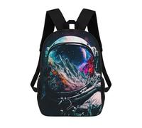 sinyumoney Astronaut Portrait 03 Backpack 3D Printed Children's School Backpack Kids Travel Backpacks High Capacity Book Bags Children's Backpack Rucksack 17inch