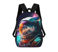 sinyumoney Astronaut Portrait 06 Rucksack Large School Backpack for Boys - Perfect for Travel, Work And Daily Use 17inch