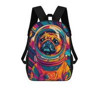 sinyumoney Astronaut Pug Space Animal School Backpack Travel College Rucksack Backpacks for Campus Outdoor Travel Sports 17inch