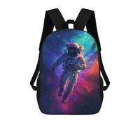 sinyumoney Astronaut Rainbow Galaxy School Backpack Secondary Causal Travel High School Bags for Teenage Girls Boys Women Men 17inch
