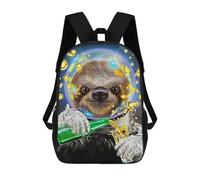 sinyumoney Astronaut Sloth Backpack School Bag Rucksack Casual Daypacks School Work Travel Bag for Men, Women & Teenage Boys 17inch