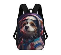 sinyumoney Astronaut Space Dog Backpack 3D Printed Kids School Backpack High Capacity Travel Backpacks Book Bags Kids Backpack 17inch