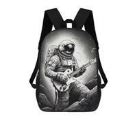 sinyumoney Astronaut Space Guitarist Daypack Casual Backpacks School Bag For Girls Boys High College Teenagers Rucksack Men Women Travel Laptop Rucksack College Bookbag 17inch