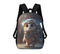 sinyumoney Astronaut Space Owl Kids Backpacks Children Bag,Anime Bag,Large Capacity Kids Backpack, 3D Printed Children's,Student Schoolbag,Kids Boys Girls School Bag 17inch