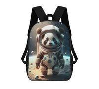 sinyumoney Astronaut Space Panda Bear Children's Backpacks School 3D Printed Bag Bookbag for Kids Travel Rucksacks Boy Girl Book Bags Kids School Bag 17inch