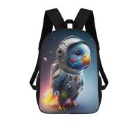 sinyumoney Astronaut Space Parrot Backpack School Bag Business Durable Laptop Bag for Boys/Girls/Teenagers 17inch