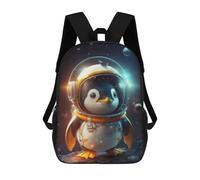 sinyumoney Astronaut Space Penguin School Backpack Lightweight Schoolbag Dayback Bookbag College for Camping Outdoor Adventures And Daily Travel 17inch
