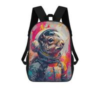 sinyumoney Astronaut Space Squirrel Backpacks Kids School Backpack School Bag 3D Printed School Bag for Boys Elementary And Middle School Students 17inch