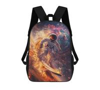 sinyumoney Astronaut Space Surfing Backpacks Kids Student Schoolbag 3D Printed Backpacks Elementary And Middle School Students Backpacks for Boys Girls 17inch