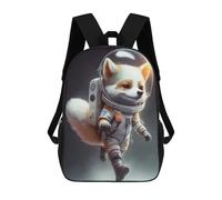 sinyumoney Astronaut Space Wolf School Bags Large Water Resistant Laptop Backpack - Perfect for Travel, Work And Daily Use 17inch