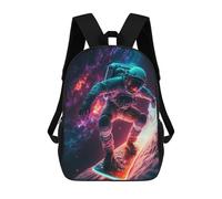sinyumoney Astronaut Surfing in Space -2 Children's Backpacks School 3D Printed Bag Bookbag for Kids Travel Rucksacks Boy Girl Book Bags Kids School Bag 17inch