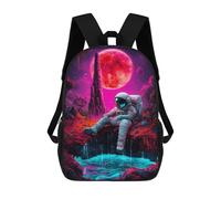 sinyumoney Astronaut Under Red Moon School Backpack Large Water Resistant Laptop Backpack for Teenage Girls Boys Women Men 17inch