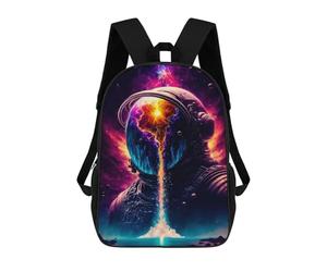 sinyumoney Astronaut with Earth Helmet Backpack 3D Print Kids Bag Elementary Students Daypack Lightweight School Bag for Children Girls Boys Nursery Lunch Pack 17inch