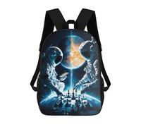 sinyumoney Astronauts Playing Chess in Space Backpack School Secondary Causal Travel High School Bags for Men/Women 17inch