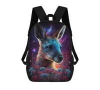 sinyumoney Astronomical Kangaroo in Space School Backpack Water Resistant Travel Backpack Computer Bag for Men, Women & Teenage Boys 17inch
