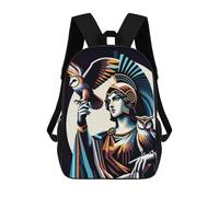 sinyumoney Athena Wpap Pop Art Backpacks Kids School Backpack School Bag 3D Printed School Bag for Boys Elementary And Middle School Students 17inch