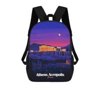 sinyumoney Athens Acropolis Night Rucksack Rucksack Casual Daypacks School Work Travel Bag- Perfect for Travel, Work And Daily Use 17inch