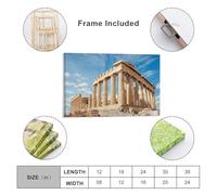 sinyumoney Athens Greece Acropolis Art Work for Home Walls for Rustic Bath Decor Canvas Art 16x24inch(40x60cm)