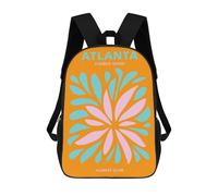 sinyumoney Atlanta Florist Club Backpack School High Secondary School Bags Casual Backpack for Camping Outdoor Adventures And Daily Travel 17inch