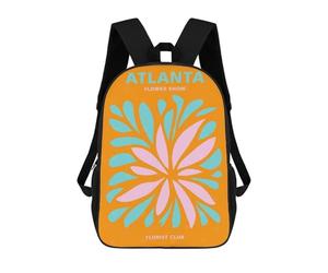 sinyumoney Atlanta Florist Club Backpack School High Secondary School Bags Casual Backpack for Camping Outdoor Adventures And Daily Travel 17inch