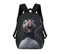 sinyumoney Atlantic Puffin Lightning Backpack School Fashion Stationery Backpack Waterproof Casual Daypacks for Men, Women & Teenage Boys 17inch