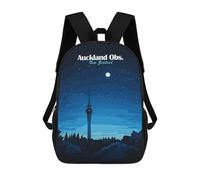 sinyumoney Auckland Sky Tower Night School Backpack Large Water Resistant Laptop Backpack for Girls Boys Teenage 17inch