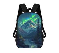 sinyumoney Aurora Borealis Mountain Lake Backpack School Computer Rucksack for School/Work/Travel- Perfect for Travel, Work And Daily Use 17inch