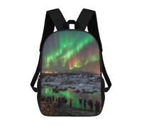 sinyumoney Aurora Borealis Over Icebergs School Backpack Water Resistant School Bag Business Backpack for Men/Women 17inch