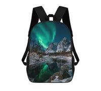 sinyumoney Aurora Borealis Reflection in River Rucksack Travel College Rucksack Backpacks for Teenage Girls Boys Women Men 17inch