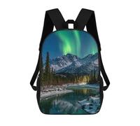 sinyumoney Aurora Borealis Reflections-13 Children's Backpack, Schoolbag Large Capacity Students Bookbag Rucksack Knapsack for Boys Girls Adults Teen 17inch