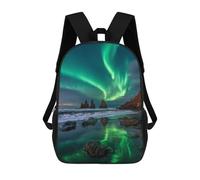 sinyumoney Aurora Borealis Reflections-21 School Backpack Large School Backpack for Boys for Campus Outdoor Travel Sports 17inch