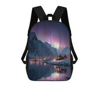 sinyumoney Aurora Borealis Reflections-22 Backpack School Bag Lightweight Airport College Students Back Pack for School/Work/Travel 17inch