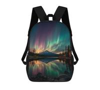 sinyumoney Aurora Borealis Reflections Rucksack Water Resistant Travel Backpack Computer Bag for Campus Outdoor Travel Sports 17inch