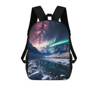 sinyumoney Aurora Borealis School Backpack Work Laptop Backpack Rucksack Bag for Camping Outdoor Adventures And Daily Travel 17inch