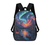 sinyumoney Aurora Borealis Serenity Rucksack Water Resistant Computer Rucksack for Camping Outdoor Adventures And Daily Travel 17inch