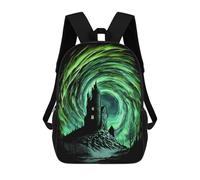 sinyumoney Aurora Castle Backpack Cartoon Plush Bag, 3D Backpack for Kids School Bag Birthday Gift Idea for Boys And Girls 17inch