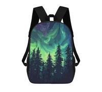sinyumoney Aurora Forest Backpack School Business Laptop Rucksack Bag Unisex Casual Daypack for Teenage Girls Boys Women Men 17inch