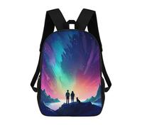 sinyumoney Aurora Galaxy Night Couple Rucksack Daypacks Business Backpack Water Resistant Bookbag for Men/Women 17inch