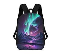 sinyumoney Aurora Stellar Landscape Backpack 3D Printed School Bag For Boys High Capacity Travel Backpacks Book Bags Boys School Bag Mochila 17inch