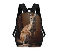 sinyumoney Australian Kangaroo Children's School Backpack 3D Printed for Kids Travel Rucksacks Book Bags Kids School Bag 17inch
