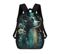sinyumoney Australian Shepherd Dog 17inch School Bag 3D Printed Children's School Backpack Casual Fashion Travel Backpacks for Kids School Students