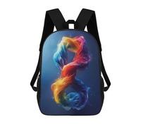 sinyumoney Autism Symbol Infinity Backpack, Children's Backpack, Student School Bag Bookbag Rucksack, 3D Printed School Bag for Boys Girls 17inch