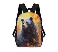 sinyumoney Autumn Bear Portrait-1 Children's Backpacks School Backpack 3D Printed for Kids Travel Rucksacks Book Bags Kids 17inch School Bag