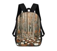 sinyumoney Autumn Birch Forest Scene-1 Kids Backpack, Backpack School Bag, Backpacks Kids School 3D Printed School Bags for Elementary And Middle School Students Teens Birthday Gift 17inch