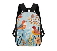 sinyumoney Autumn Birds Art Print Backpack Schoolbags for Boys Girls Casual Sport Daypack Elementary Primary Large Capacity Bookbags 17inch