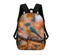 sinyumoney Autumn Bluebird Perch School Bags Rucksack Casual Daypacks School Work Travel Bag for Teenage Girls Boys Women Men 17inch