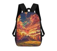 sinyumoney Autumn Cabin in Field-2 Rucksack Water Resistant Computer Rucksack for Camping Outdoor Adventures And Daily Travel 17inch